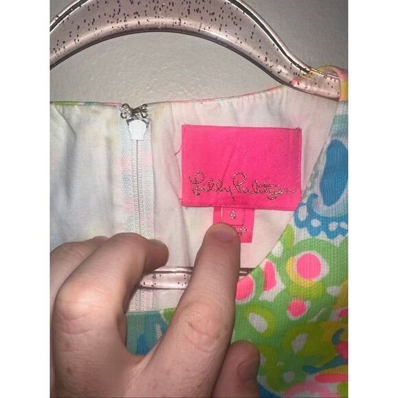 Lilly Pulitzer Mila Shift Dress Sleeveless in Lovers Coral Dress Size 6 - Picture 5 of 5